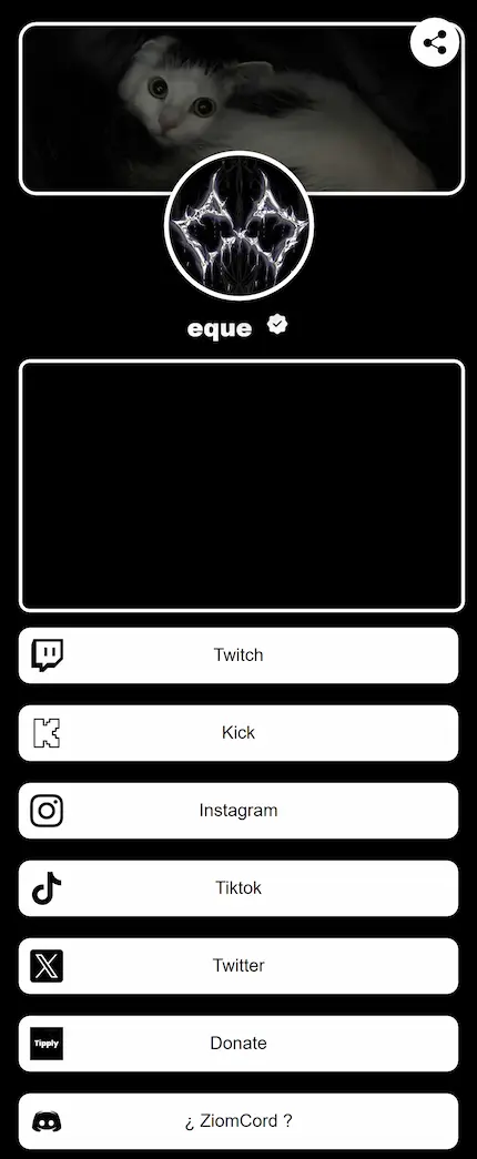 Streamer profile on LinkHive